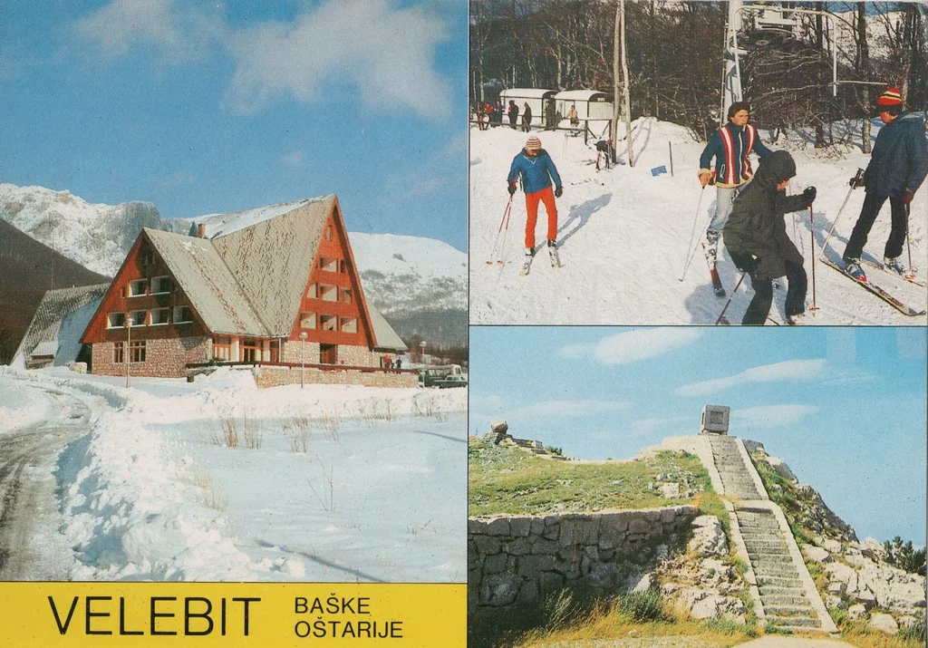 Postcard of Baške Oštarije - Lodge, Ski Resort, and Kubus